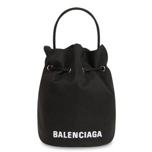 Balenciaga Wheel XS Drawstring Bucket Bag Recycled Nylon